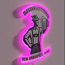 Load image into Gallery viewer, Masskrugstemmen New Braunfels Texas neon bar sign with vibrant RGB glow