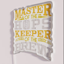Load image into Gallery viewer, Brewery Bar Decorative Sign: Master of Hops, Keeper of Beer