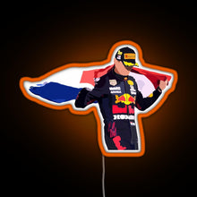 Load image into Gallery viewer, Max Verstappen Dutch Flag RGB neon sign orange