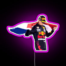 Load image into Gallery viewer, Max Verstappen Dutch Flag RGB neon sign  pink