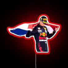 Load image into Gallery viewer, Max Verstappen Dutch Flag RGB neon sign red