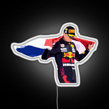 Load image into Gallery viewer, Max Verstappen Dutch Flag RGB neon sign white 