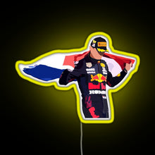 Load image into Gallery viewer, Max Verstappen Dutch Flag RGB neon sign yellow