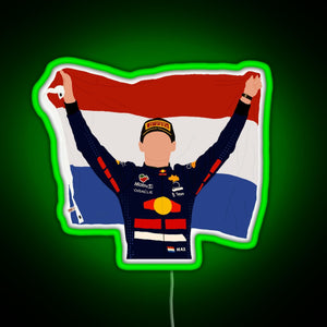 Max Verstappen RGB neon sign green