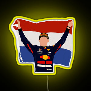 Max Verstappen RGB neon sign yellow