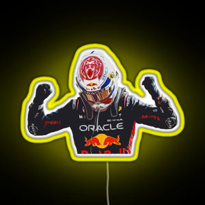 Max Verstappen RGB neon sign yellow