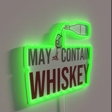 Load image into Gallery viewer, Whiskey Fueled Nights: A Vibrant RGB Neon Wall Sign Decoration