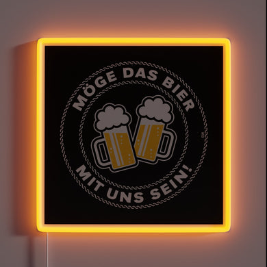 Galactic Cheers: A Neon Sign for Beer Enthusiasts Everywhere Tonight