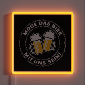 Galactic Cheers: A Neon Sign for Beer Enthusiasts Everywhere Tonight