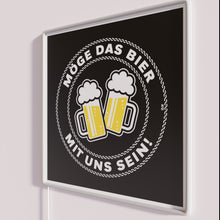 Load image into Gallery viewer, Vibrant &#39;May the Beer Be with Us&#39; Neon Bar Sign Decor