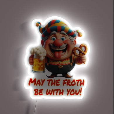 Glowing Star Wars-inspired LED sign for coffee lovers and fans.