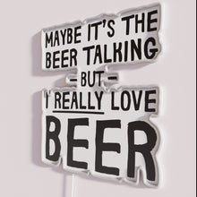 Load image into Gallery viewer, Unique Retro Style Beer Sign with Colorful RGB Neon Accents
