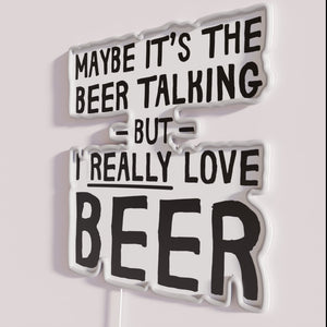 Unique Retro Style Beer Sign with Colorful RGB Neon Accents