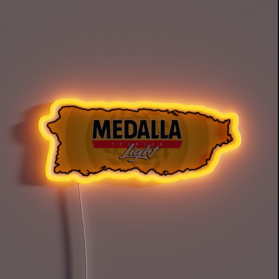 Medalla Light Puerto Rico RGB LED Sign, image size:1080x1080