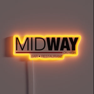Eye-catching Midway Arcade Game Inspired Retro-Themed Neon Sign Decor