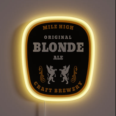 Vibrant Mile High Craft Brewery Denver Blond Neon Sign Decor