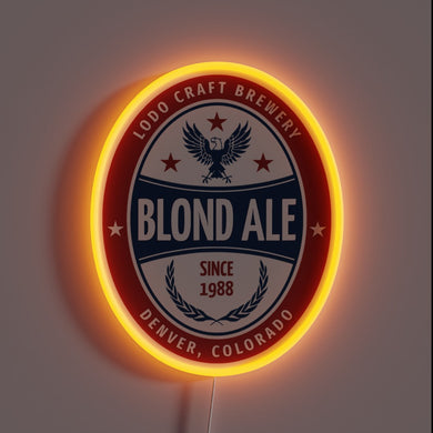 Vibrant Mile High Lodo Craft Brewery LED Sign for Decor.