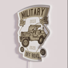 Load image into Gallery viewer, Neon Military Off Road Truck Sign with Vibrant RGB Colors