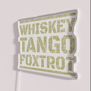 Neon Military Sign Whiskey Lover Gift RGB LED Wall Decoration