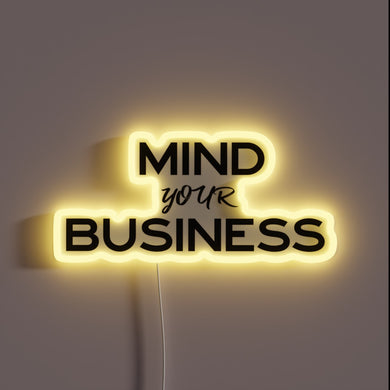 Motivational Sobriety Reminder in Bright RGB Neon Sign Design