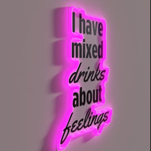 Load image into Gallery viewer, Neon Sign Depicting Whimsical Expressions of Emotions in Colorful Script