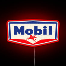 Load image into Gallery viewer, Mobil oil Vintage sign logo 1950 RGB neon sign red