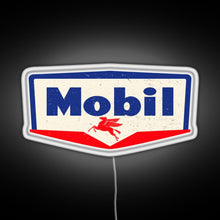 Load image into Gallery viewer, Mobil oil Vintage sign logo 1950 RGB neon sign white 