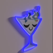 Load image into Gallery viewer, RGB Mocktail Neon Sign: Relax with Colourful Nighttime Cocktails Vibes Only