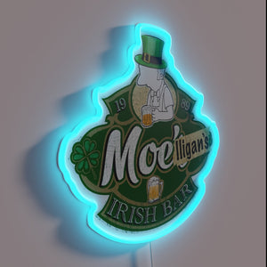 Vibrant Celtic-inspired RGB neon sign for authentic Irish pub atmosphere.