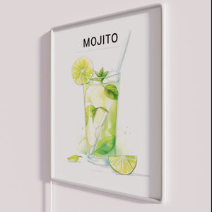 RGB Neon Sign Wall Decor Artistic Colorful Mojito Bar Style
