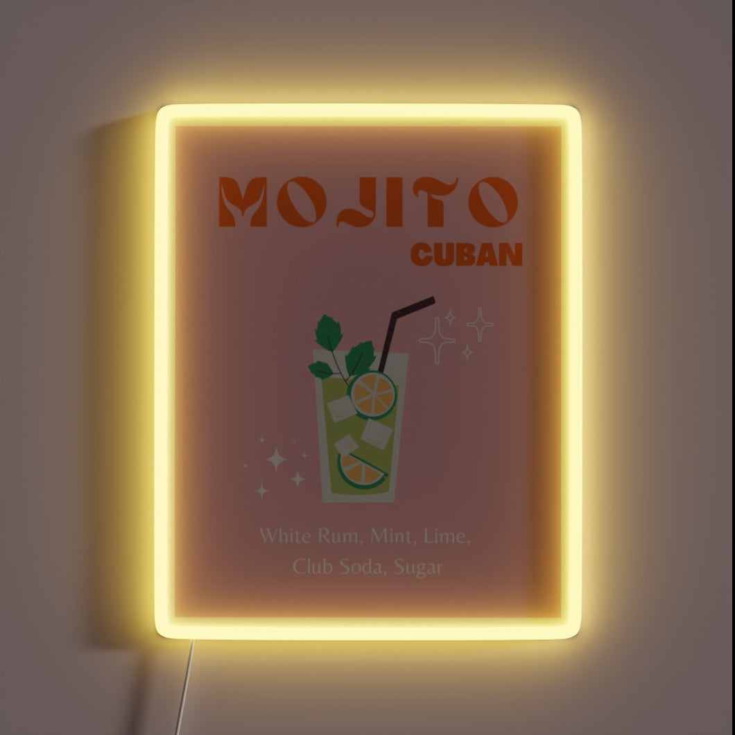 Add a splash of retro fun with this neon mojito sign.
