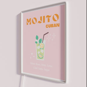 Retro Chic Mojito Neon Bar Sign for Modern Cocktail Enthusiasts