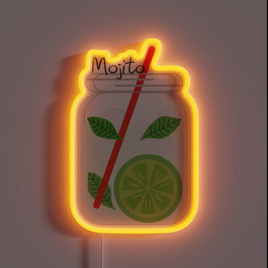Add vibrant ambiance to any space with this mojito sign.