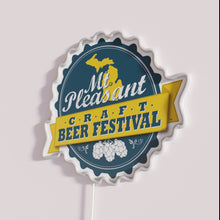 Load image into Gallery viewer, Vibrant neon beer festival decoration for Mt Pleasant events home.
