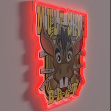 Load image into Gallery viewer, Add industrial flair with this retro style mule shoe neon.