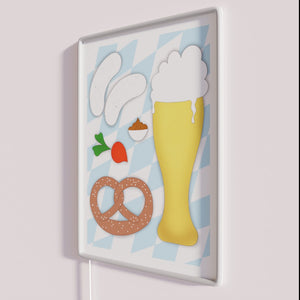 Munich White Sausage Breakfast Neon Sign for Classic German Bistro Atmosphere