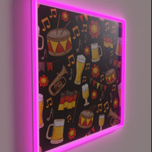 Load image into Gallery viewer, Neon Oktoberfest music and beer festival wall decor illumination.