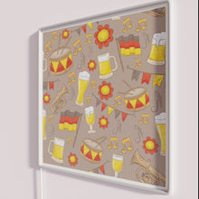 Load image into Gallery viewer, Vibrant Music and Beer Oktoberfest Pattern Neon Sign with RGB Lighting