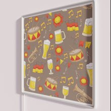 Load image into Gallery viewer, German-themed music and beer oktoberfest pattern dark chocolate neon decor