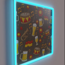 Load image into Gallery viewer, Vibrant Neon Sign Featuring Oktoberfest Music and Beer Pattern