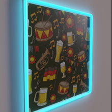 Load image into Gallery viewer, Neon Sign: Vibrant Oktoberfest Pattern in Rich Forest Green Hue