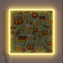 Load image into Gallery viewer, Vibrant Neon Sign Featuring Beer and Music Oktoberfest Design Inspiration.