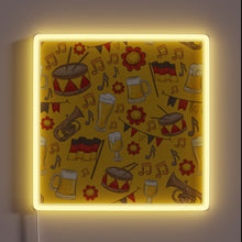 Load image into Gallery viewer, Neon RGB Oktoberfest beer festival music pattern marquee decorative sign