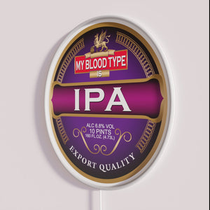 Neon Bar Decor, Beer Lover's IPA Sign with Colorful Accents