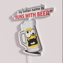 Load image into Gallery viewer, Vibrant Customizable Neon Sign with Running Theme and Beer Typography