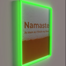 Load image into Gallery viewer, Namaste vibes in perfect harmony with beer culture neon lighting