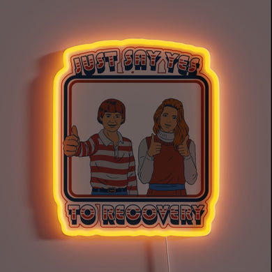 Recovery Inspiration: 12-Step Neon Sign for Sobriety Support and Guidance