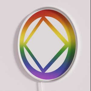 Narcotics Anonymous Rainbow Pride Symbolic Support and Recovery Inspiration Neon Sign