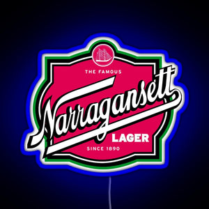 Narragansett Harpoon RGB neon sign blue