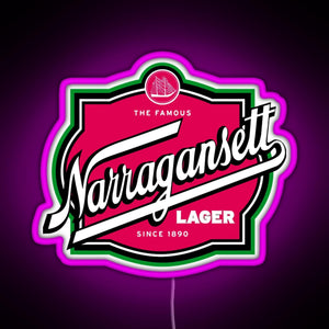 Narragansett Harpoon RGB neon sign  pink